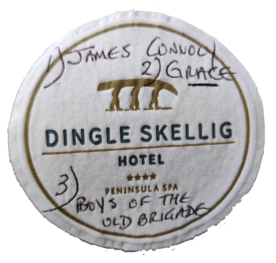 Request slip for James Connolly Grace Boys Of The Old Brigade
